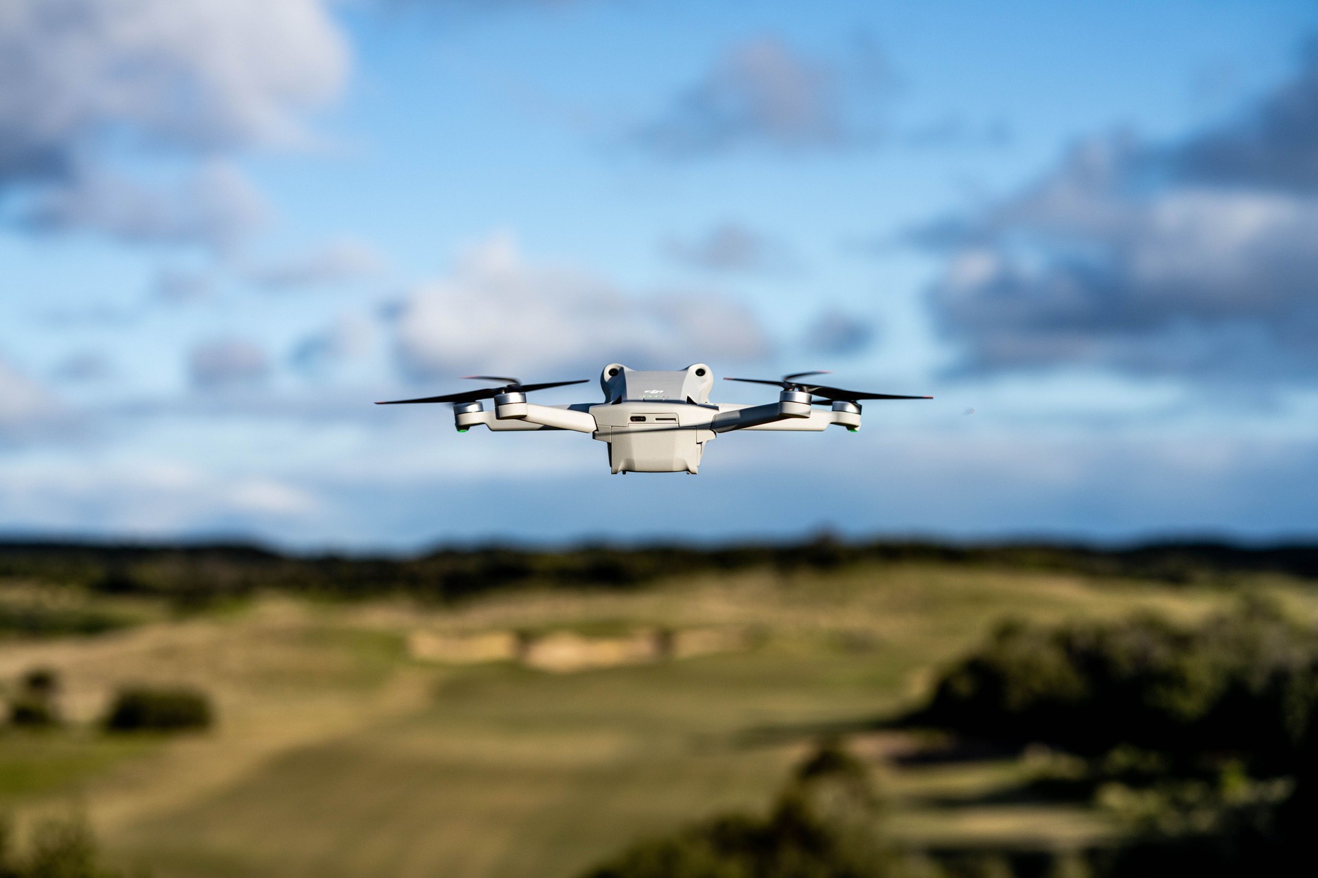 Selective of a DJI drone golf course St Andrews beach